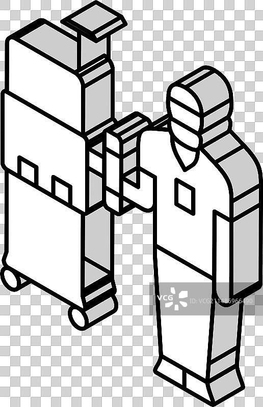 透析技术员透析器2.5D图标图片素材