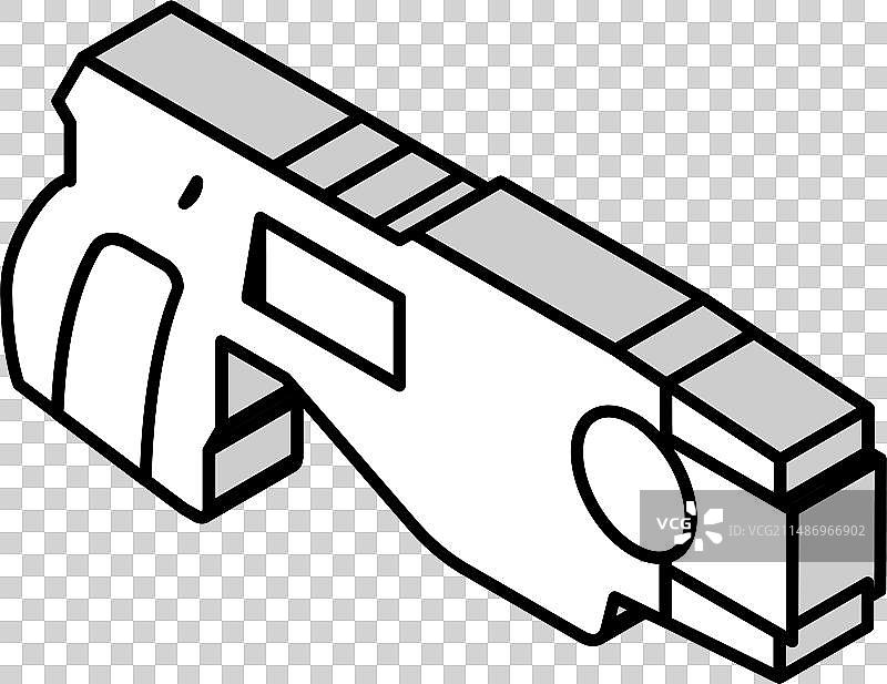 泰瑟枪武器军事2.5D图标图片素材