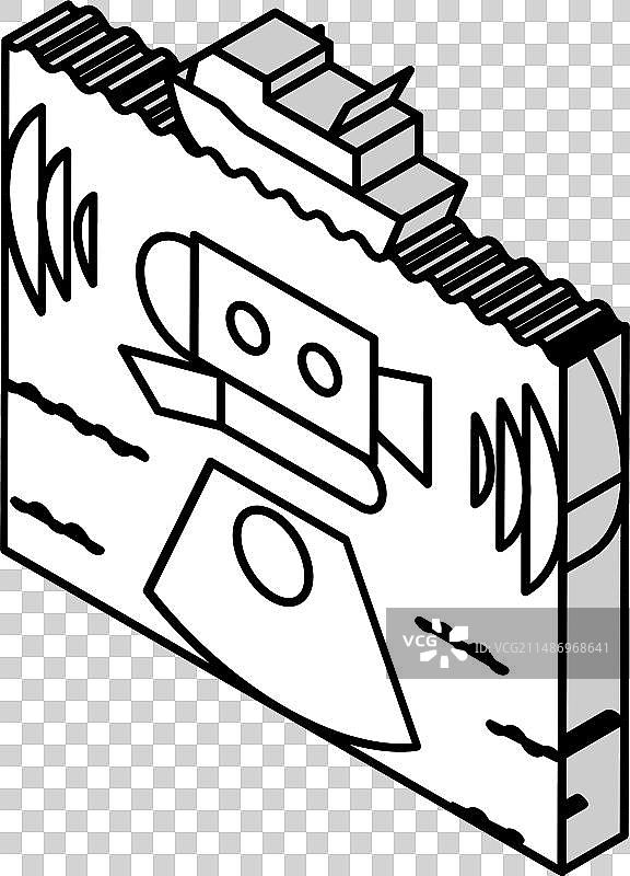 海洋研究考察2.5D图标图片素材