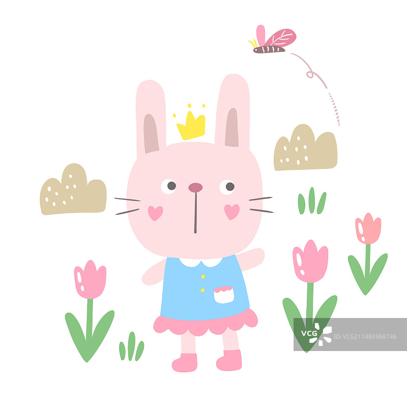 卡通可爱小兔动物图案图片素材