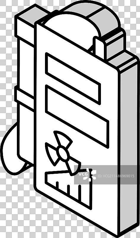 盖革计数器核能2.5D图标图片素材