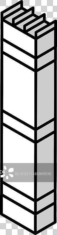 核能燃料组件2.5D图标图片素材
