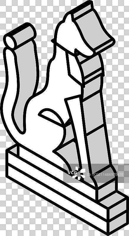 稻荷狐狸神社2.5D图标图片素材