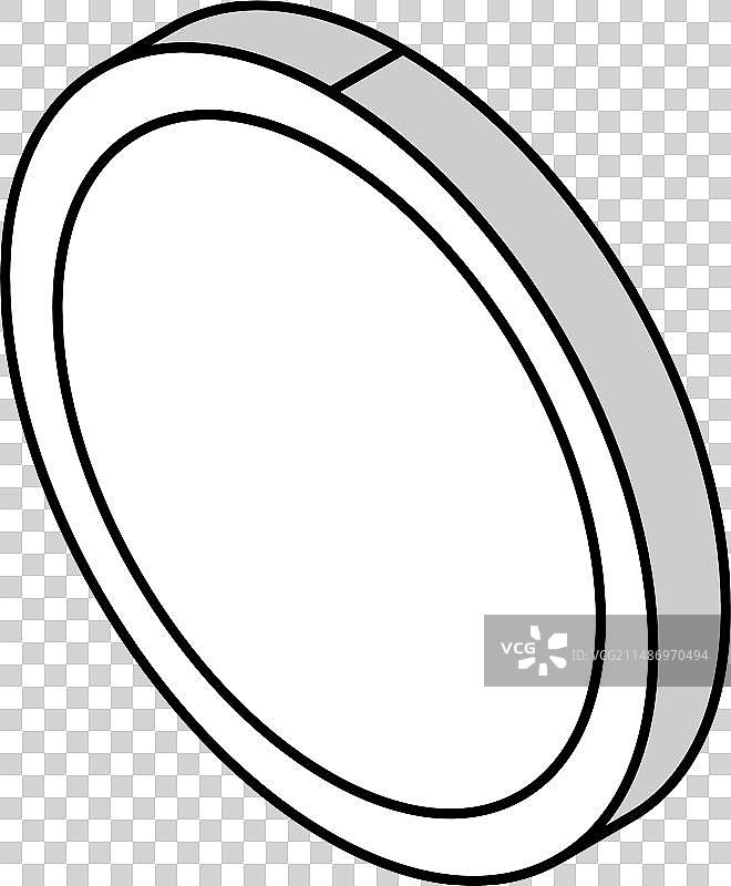 八咫镜神道教2.5D图标图片素材