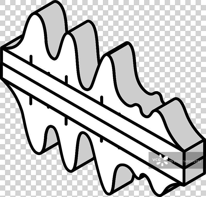 听力学家医生2.5D声波图标图片素材