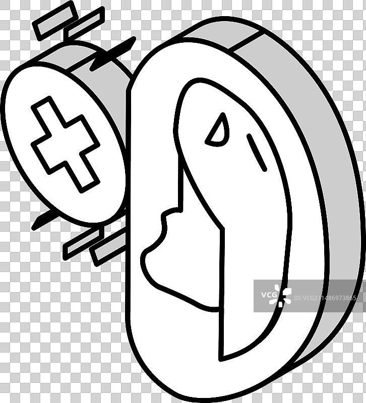 听力损失听觉病矫治专家等距图标图片素材