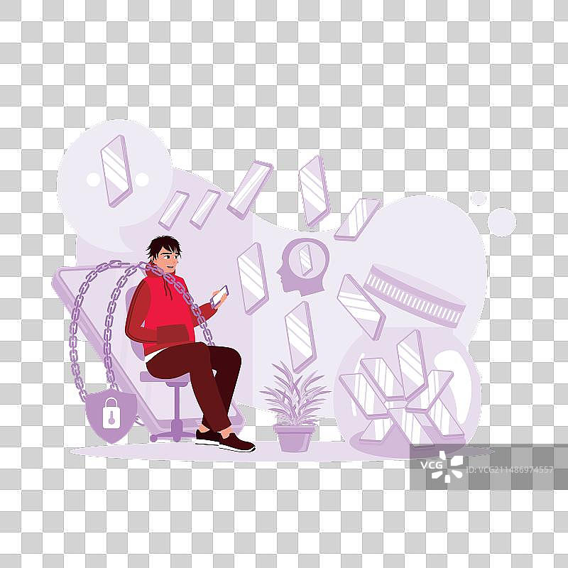 每天使用手机的男人图片素材