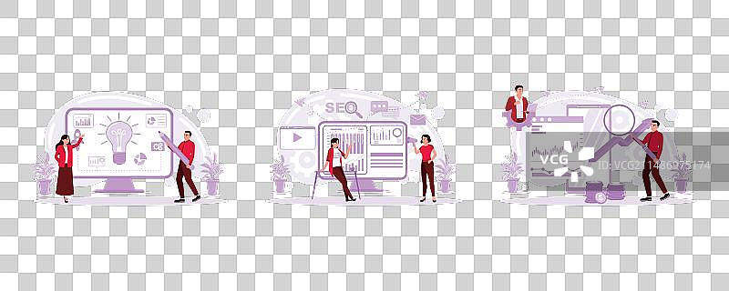 数字营销团队分析和广告图片素材