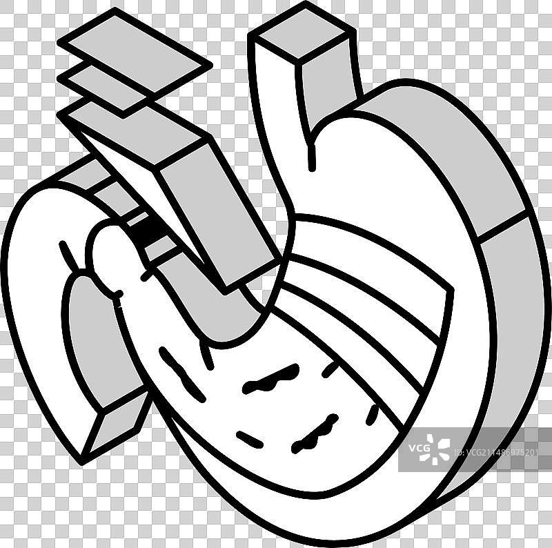 胃解剖结构肠胃科医生2.5D图标图片素材