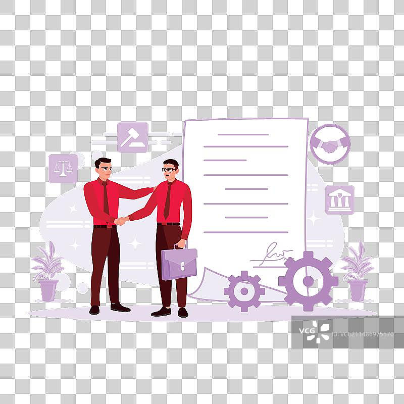 商人握手达成交易图片素材