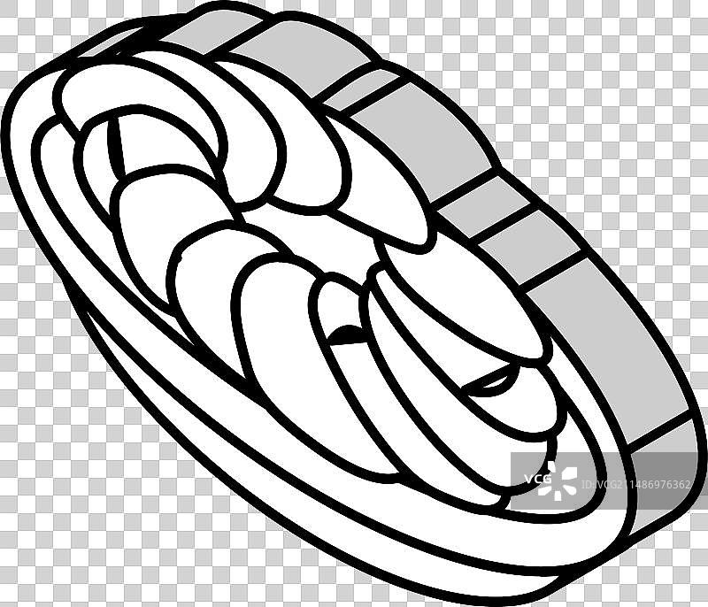 意大利美食卡普雷塞沙拉2.5D图标图片素材