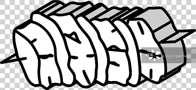 土耳其烤肉串2.5D图标图片素材