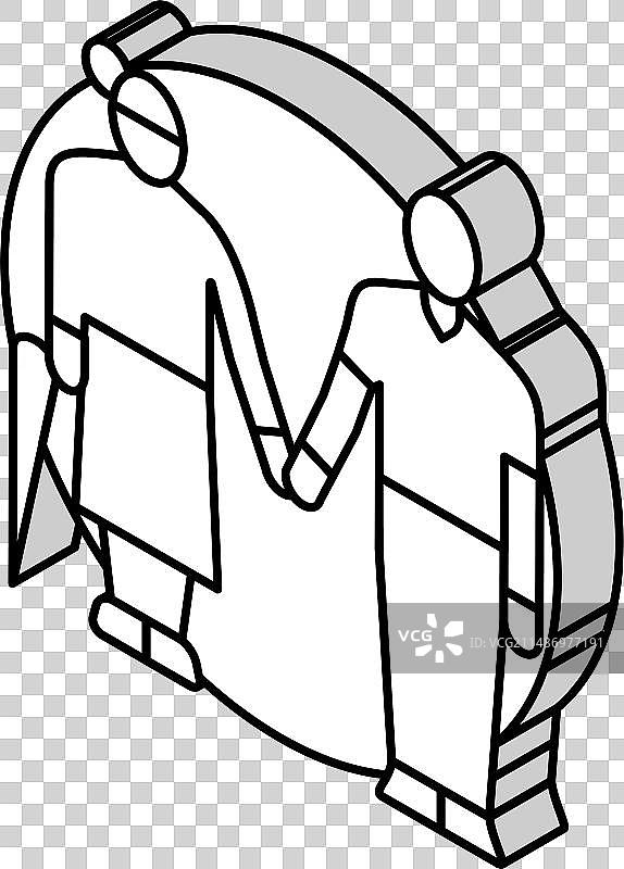 老年护理职业治疗师2.5D插画图片素材