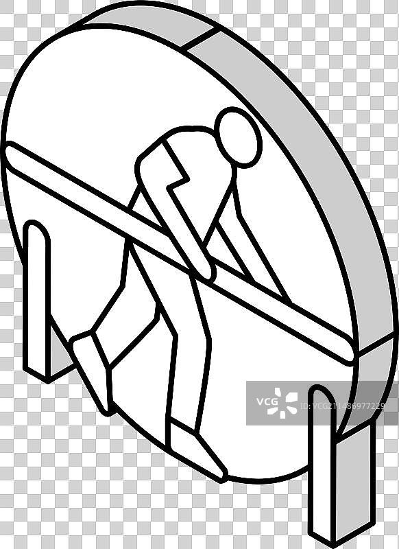 中风康复职业治疗师2.5D插画图片素材