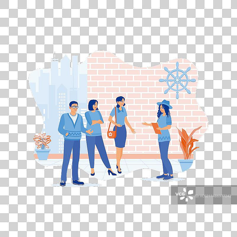 女导游讲解图片素材