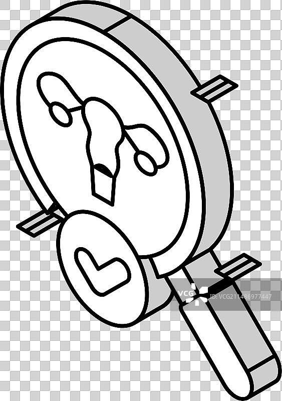 妇科检查2.5D图标图片素材