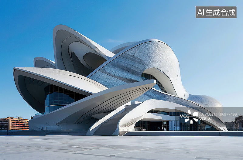 【AI数字艺术】现代城市建筑与广场图片素材