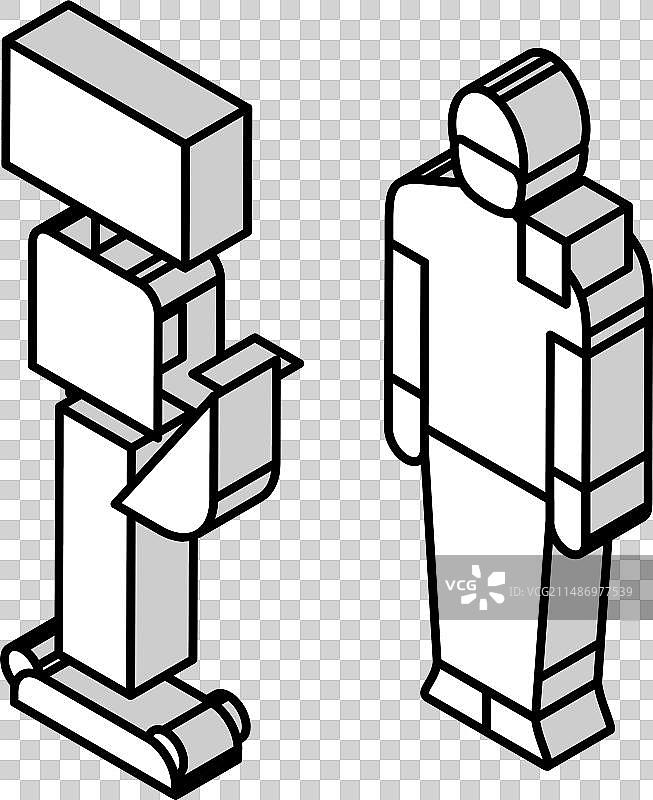 呼吸治疗师呼吸机2.5D图标图片素材