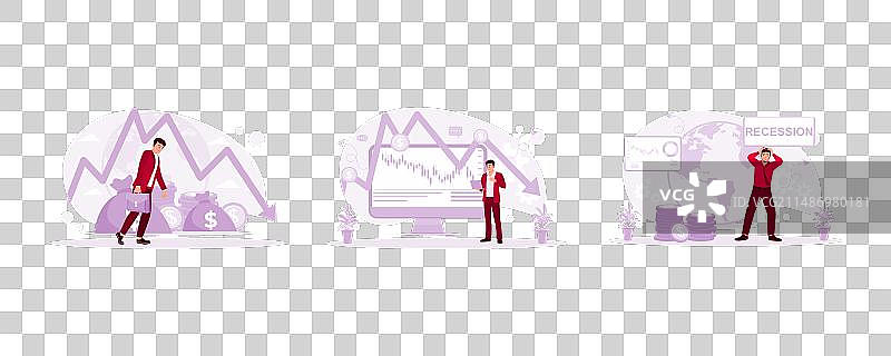 经济衰退，资本缩减图片素材