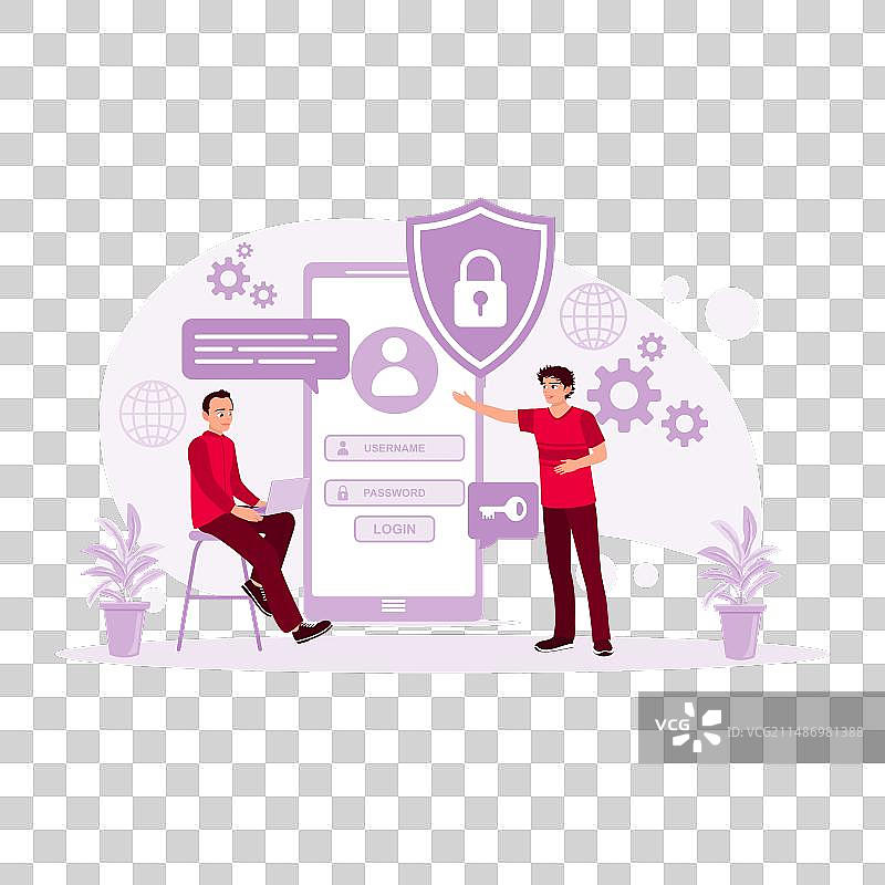 商人创建数据保护工程图片素材