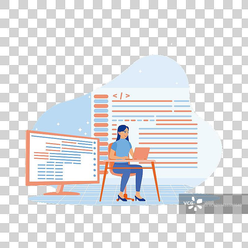 IT女人开发手机应用图片素材