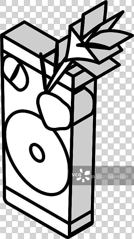 希腊美食茴香酒2.5D图标图片素材