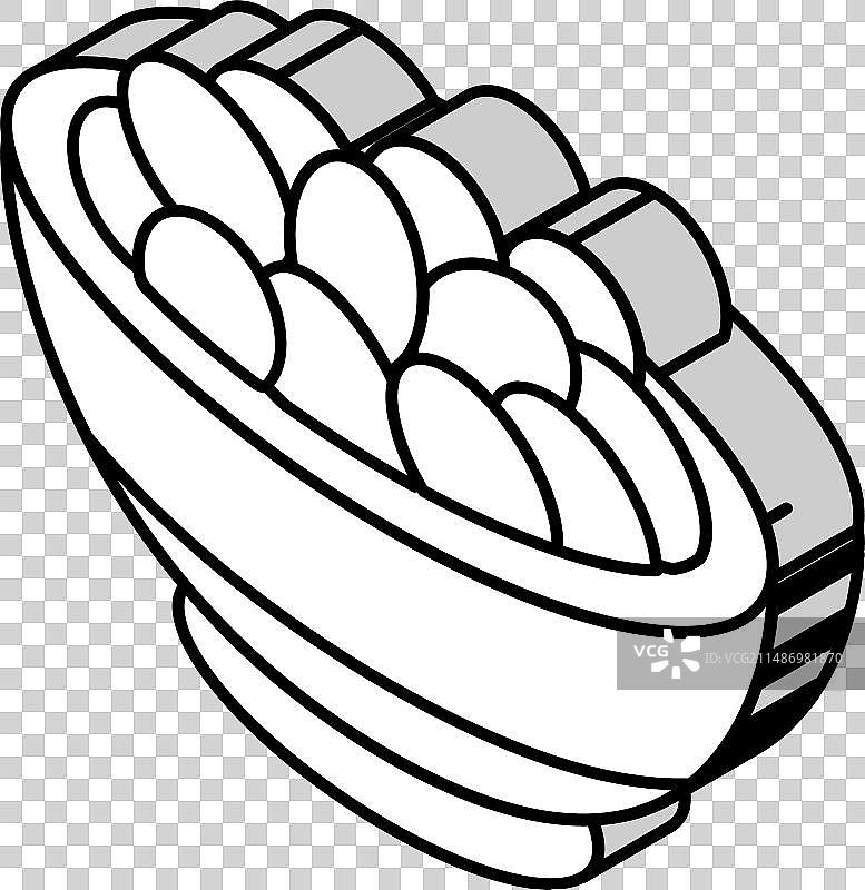 希腊美食卡拉马塔橄榄2.5D图标图片素材