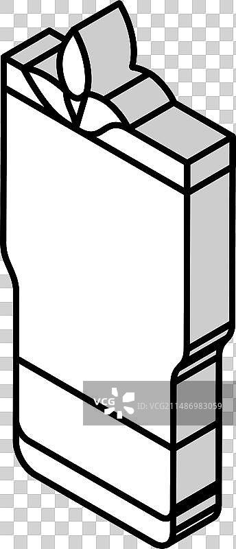 土耳其酸奶饮品2.5D等距图标图片素材