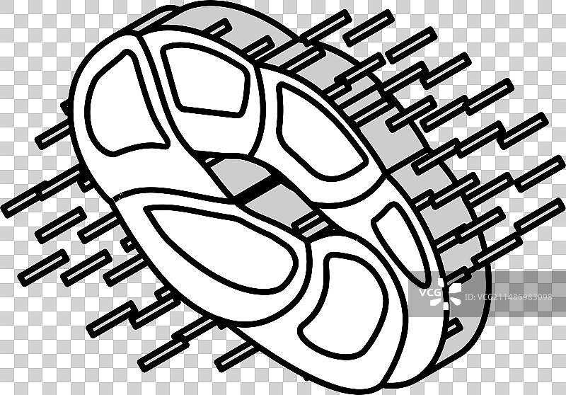 土耳其芝麻面包圈美食2.5D图标图片素材