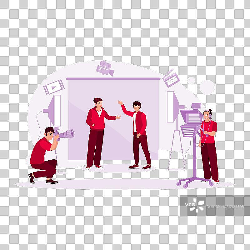 虚拟制作的幕后花絮图片素材