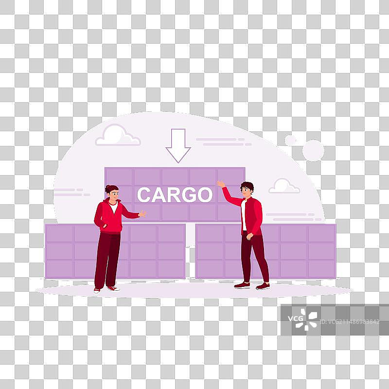 进出口企业家进行货物运输图片素材