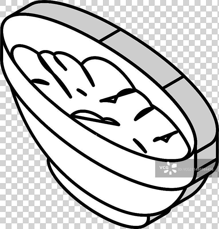 希腊酸奶美食2.5D等距视角图标图片素材