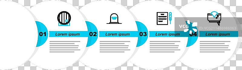 海盗帽羽毛笔卷轴线条图标图片素材