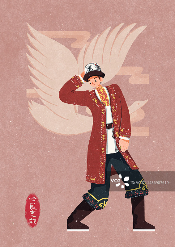 哈萨克族服饰男性图片素材