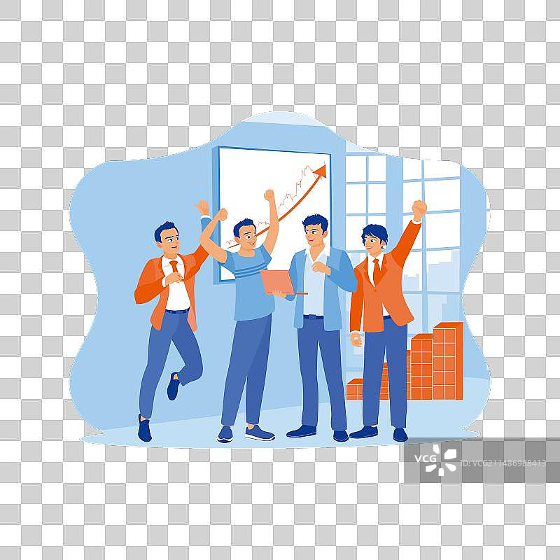 使用笔记本电脑的成功商人图片素材