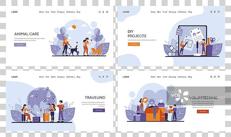 社交与家庭套装图片素材