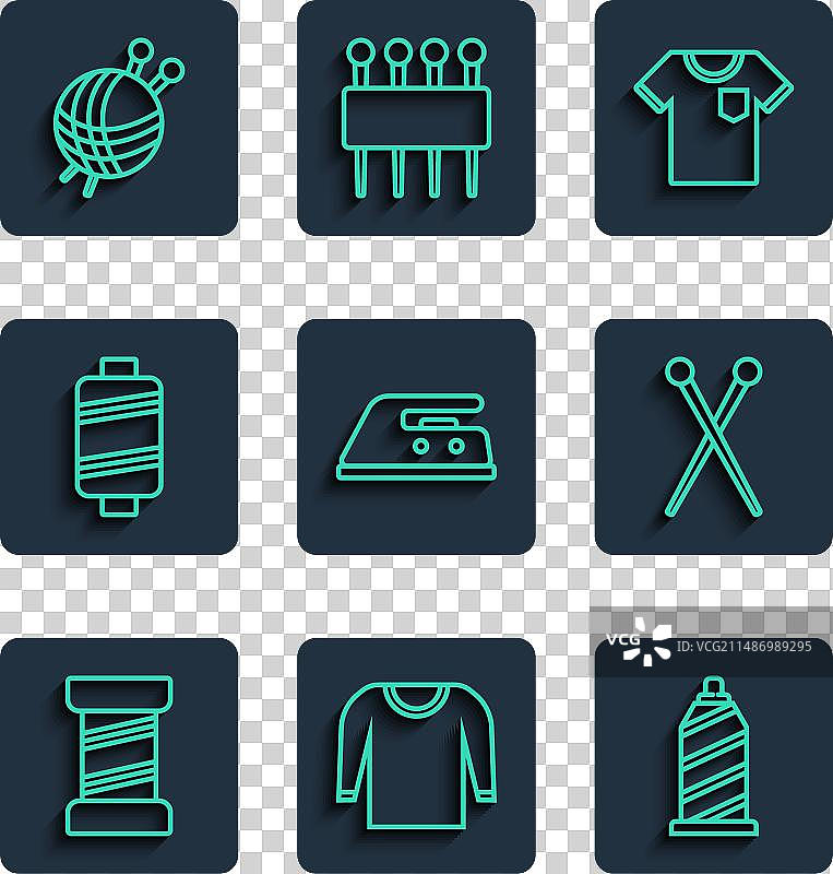 缝纫线毛衣T恤电器图案图片素材