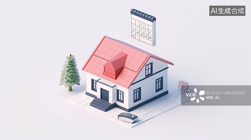 【AI数字艺术】白色背景下圣诞装饰的高角度视图图片素材