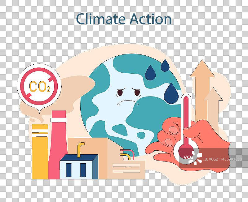 应对全球变暖的气候行动图片素材