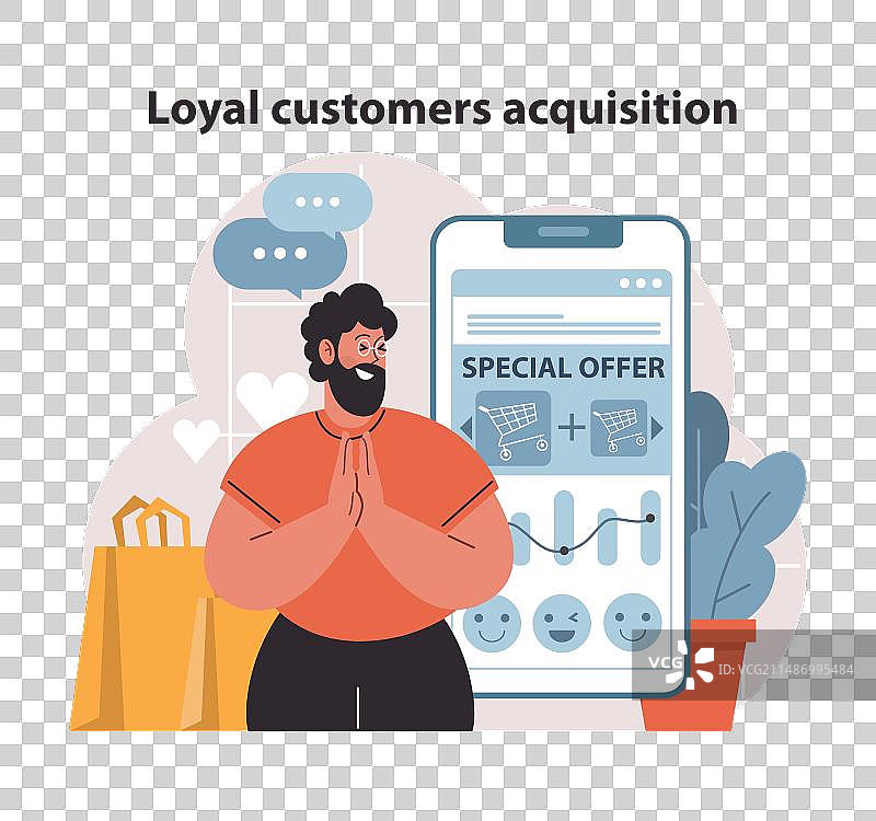 快乐的企业家庆祝客户忠诚度图片素材