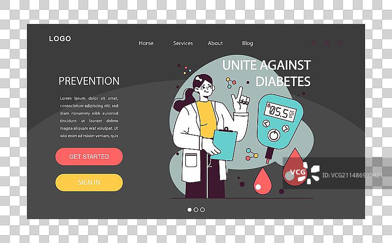 用血糖仪测量血糖图片素材