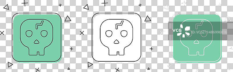 白色和绿色考古学图标图片素材