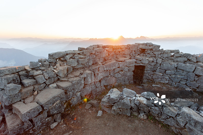 陕西海棠山上石头山寨图片素材