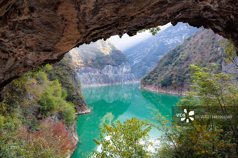 陕西秦岭腰坪水库风光图片素材