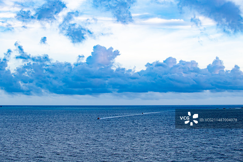 西沙群岛地平线图片素材