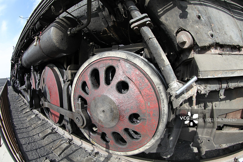 新疆哈密：三道岭煤矿最后一台蒸汽机车服役40年明日正式谢幕图片素材