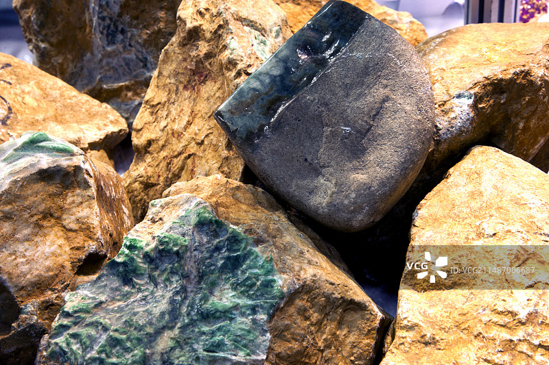 中国玉石原石图片素材