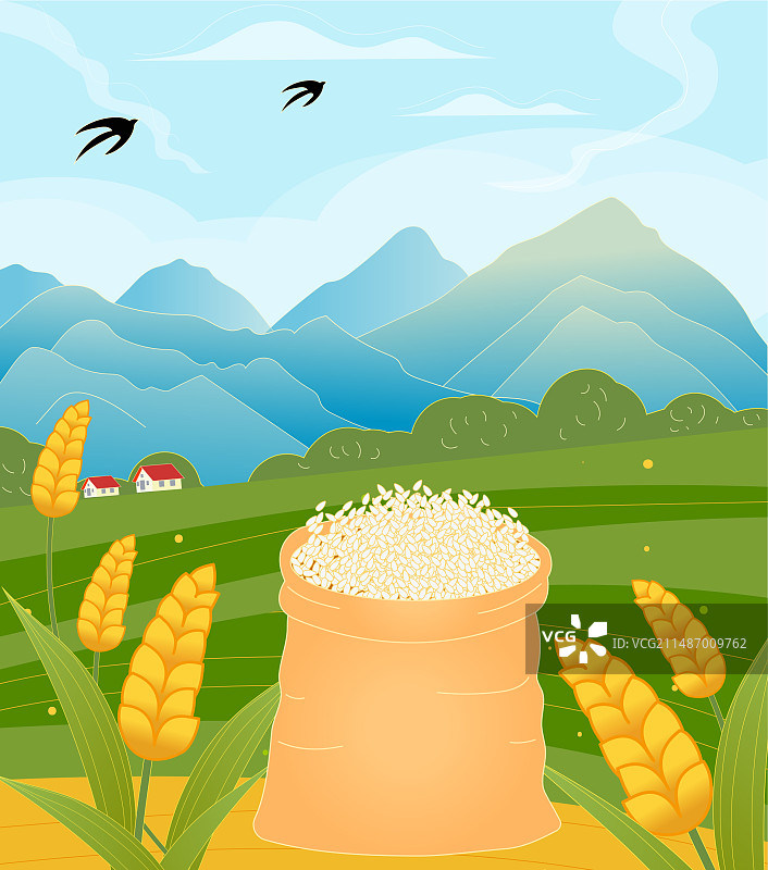 大米丰收图片素材