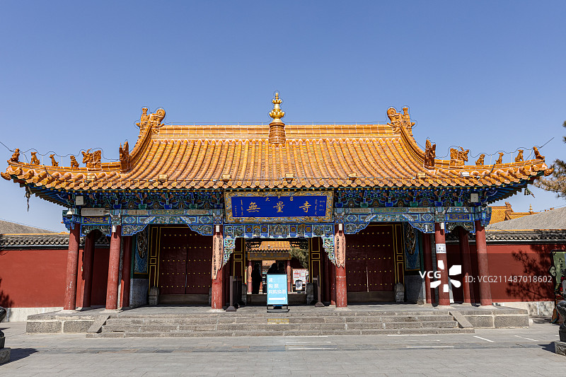 呼和浩特大召寺古建筑旅游胜地图片素材