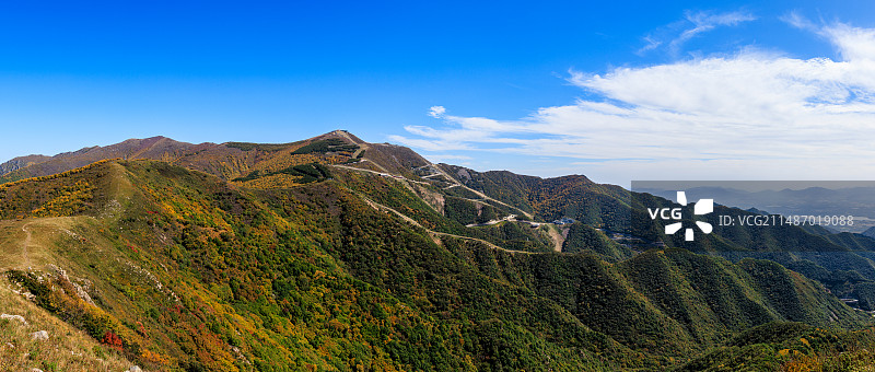 北京延庆海坨山秋色全景图片素材